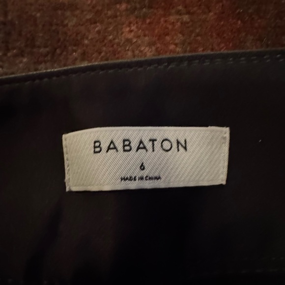 Babaton Brown Faux Leather Pencil Skirt - Picture 3 of 5